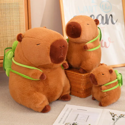 Capybara With Turtle Backpack Plush